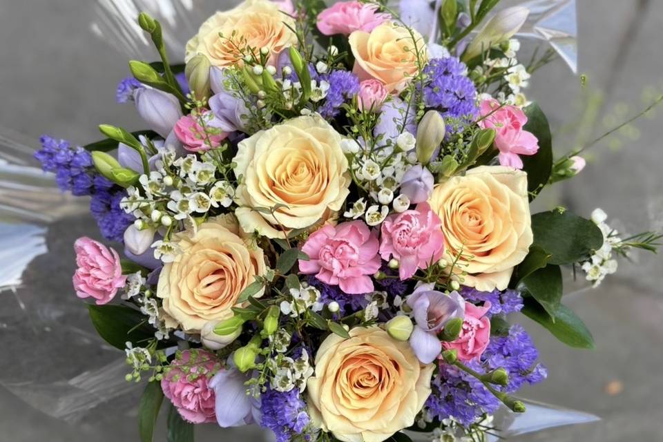 Brides hand tied