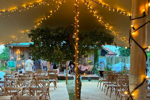 Ceremony Tent over apple tree