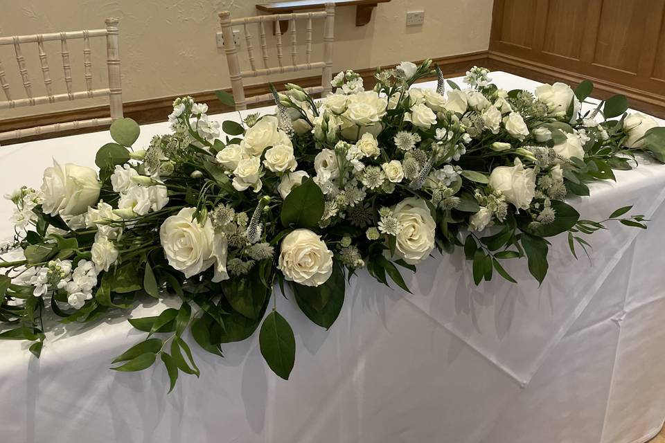 White rose arrangement
