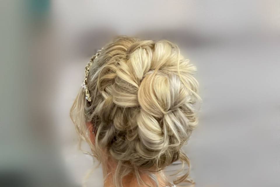 High airy updo