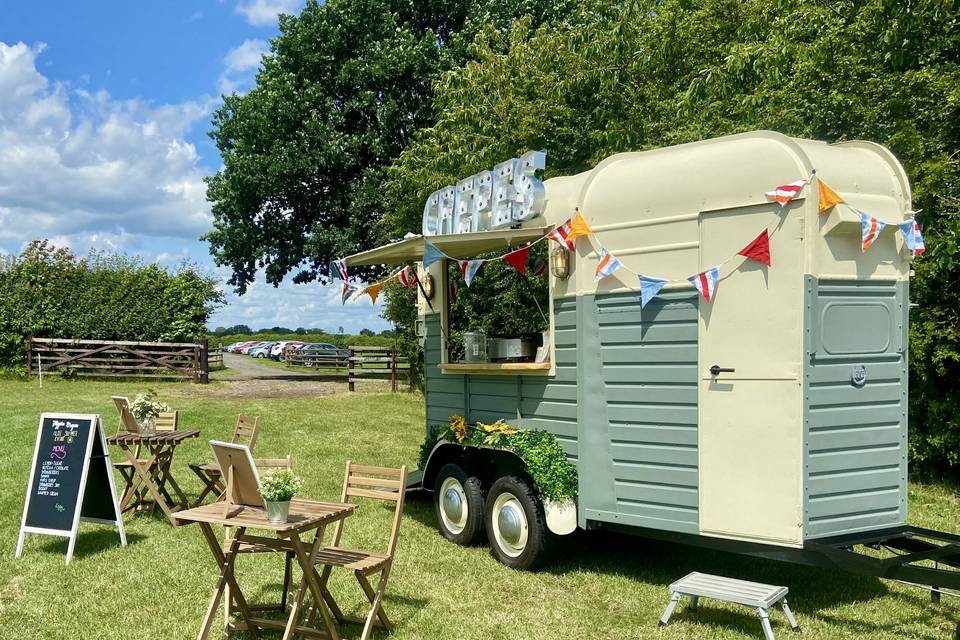 Set up for a corporate event