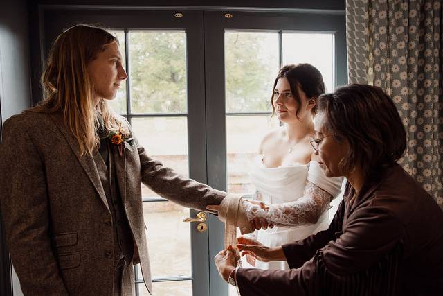 A hand fasting ceremony