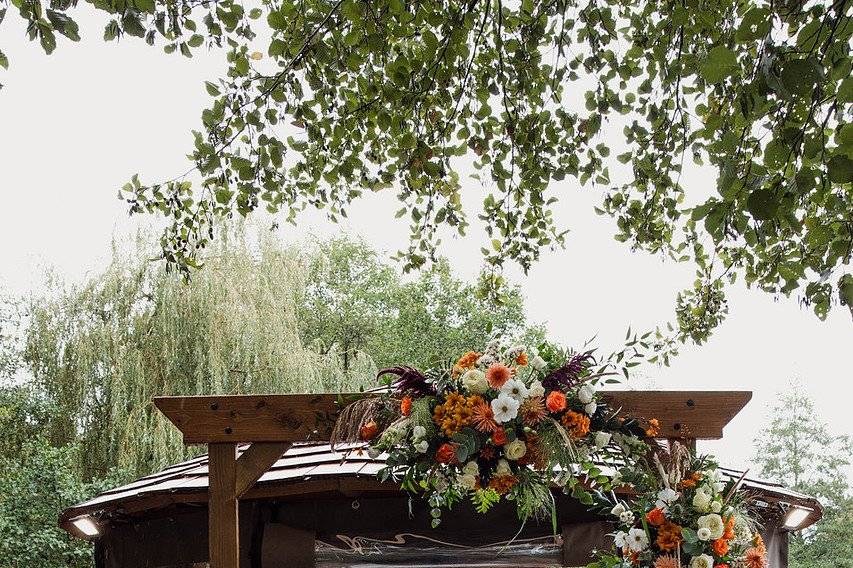 Outdoor wedding ceremony