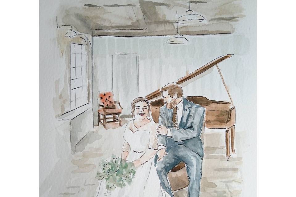 Bride groom illustration