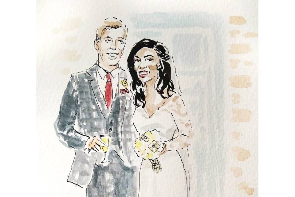 Bride groom illustration