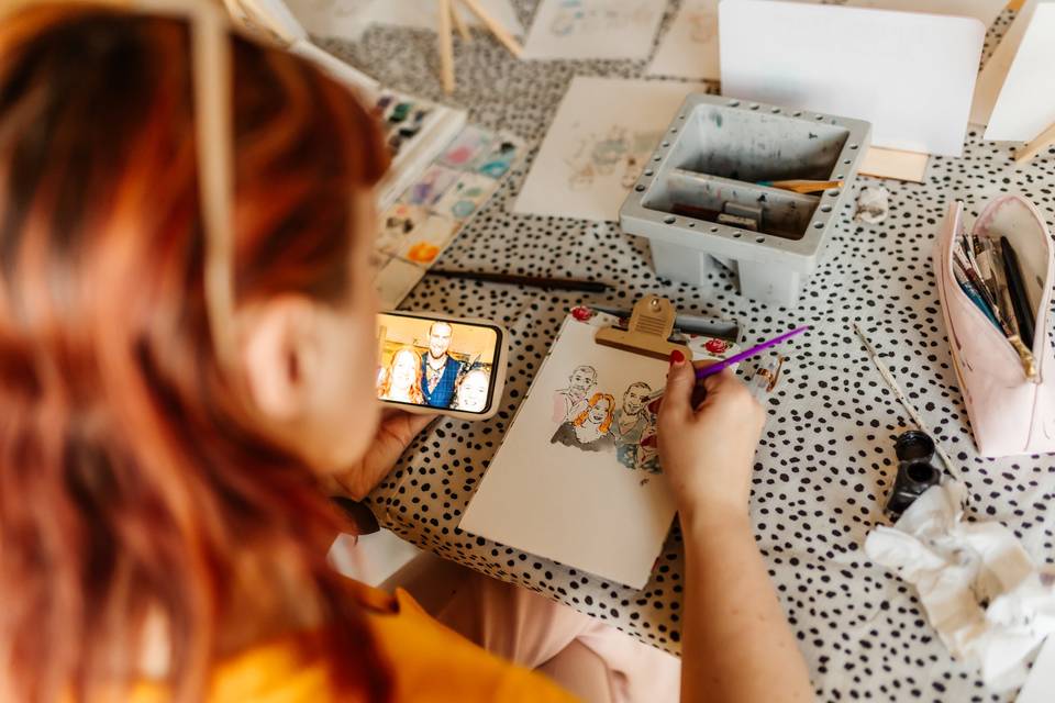 Live wedding illustrator