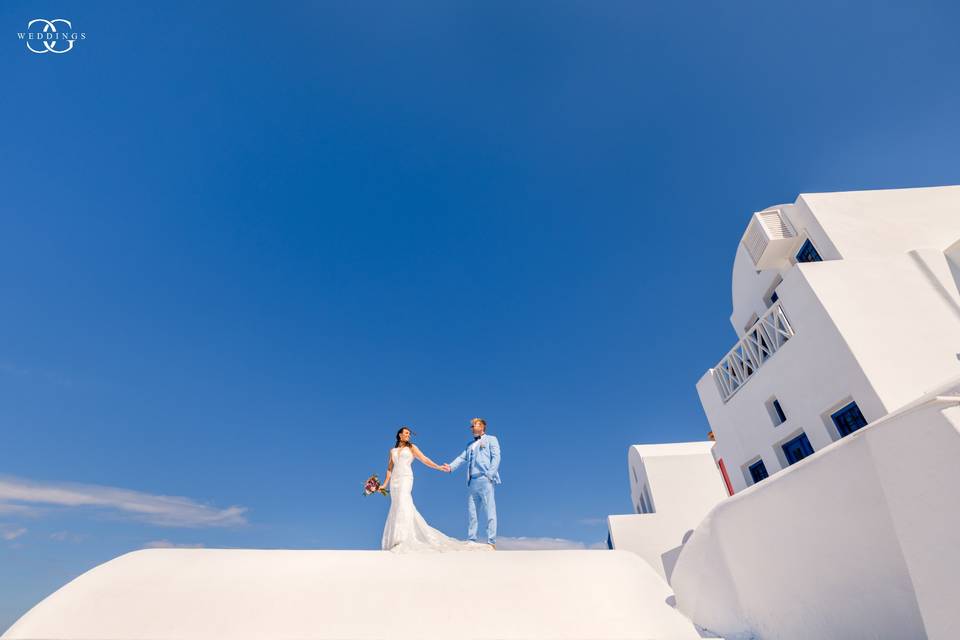 Newlyweds in Greece