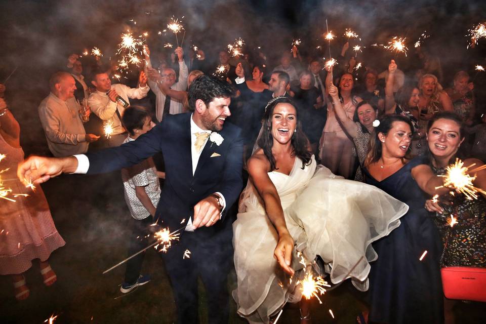 Sparkling newlyweds