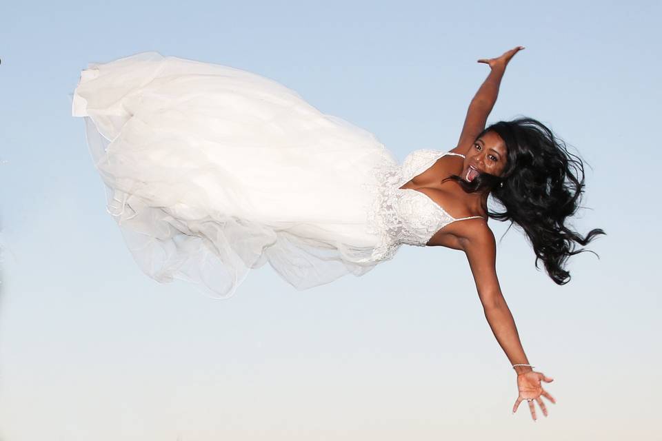 Flying newlywed