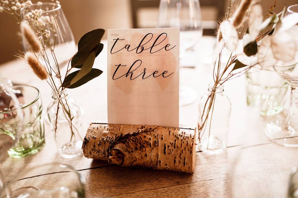 Table numbers