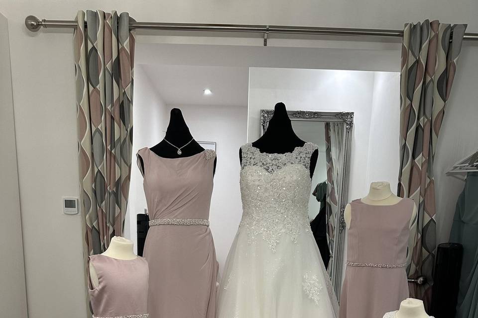 Pretty pink bridesmaid dresses