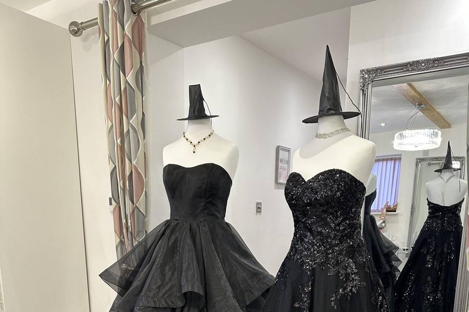 Black wedding dresses