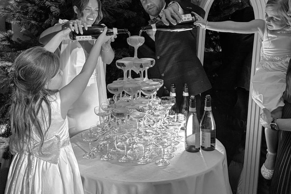Champagne tower