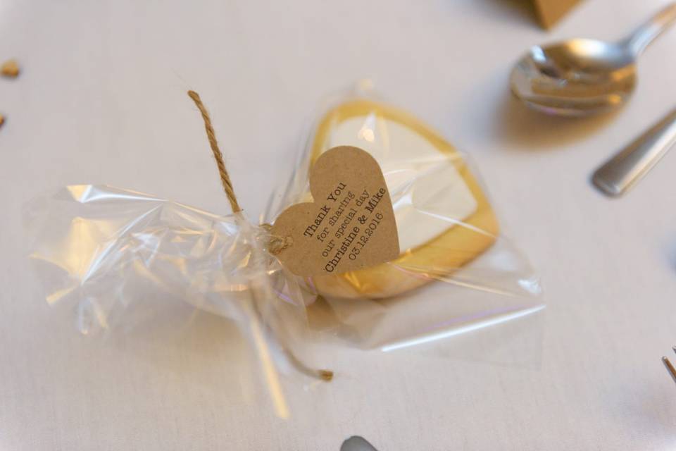 Sugar cookie wedding favours