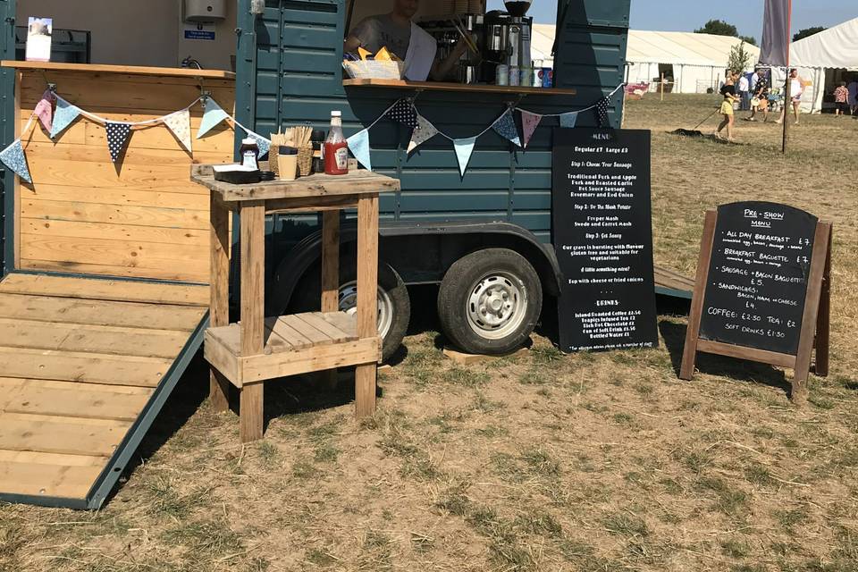 Bangers & mash box, catering