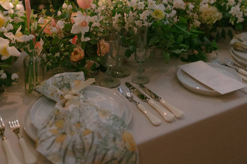 Spring tablescape