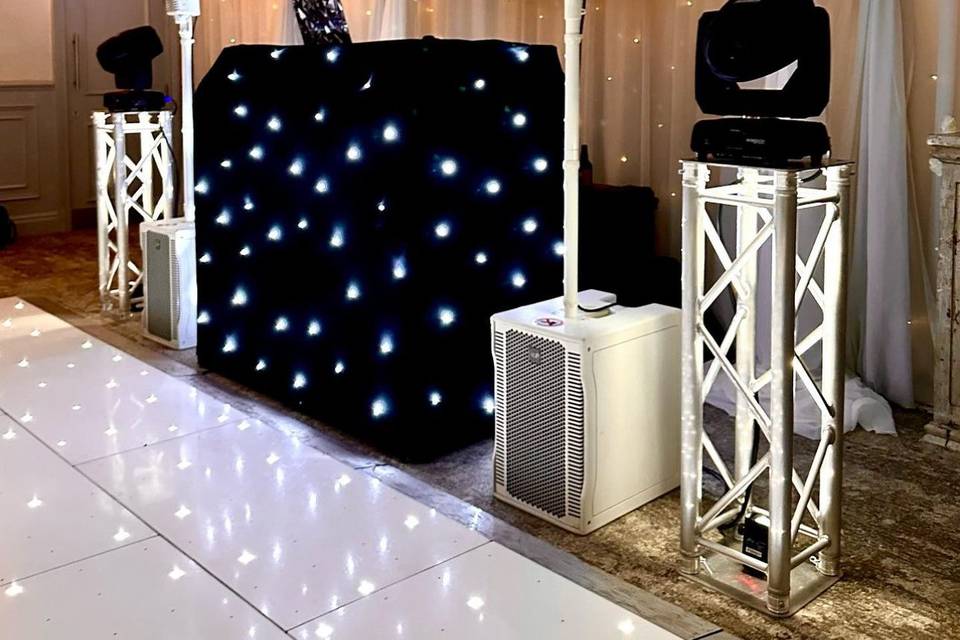 DJ setup Mottram Hall