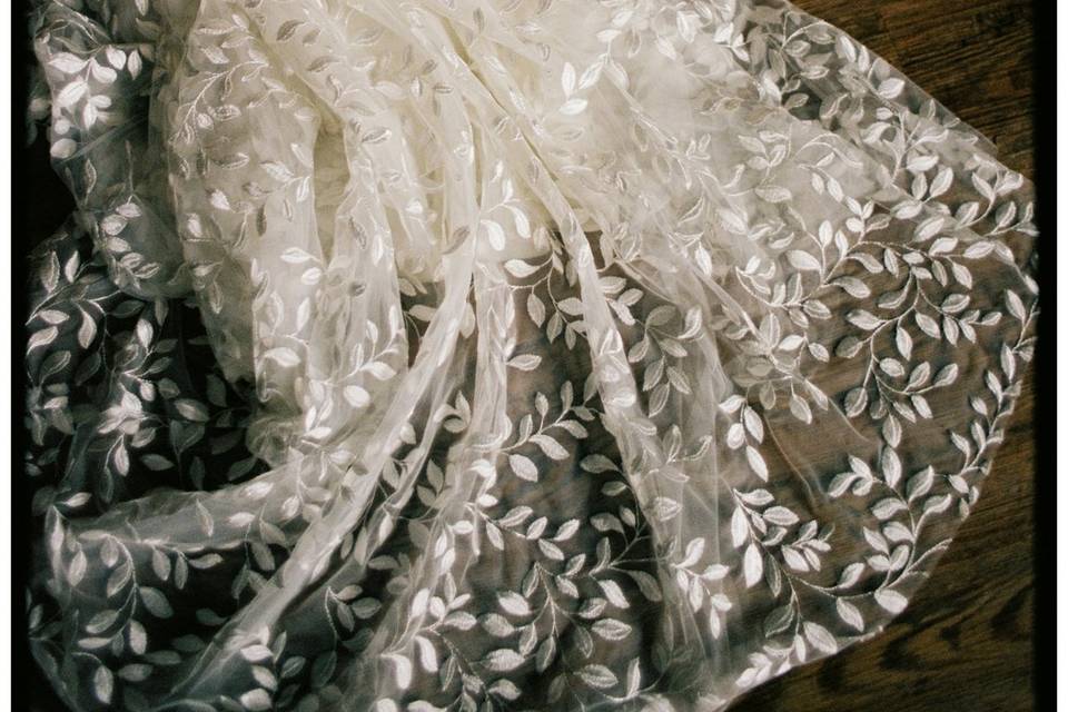 Wedding dress detail 35mm film