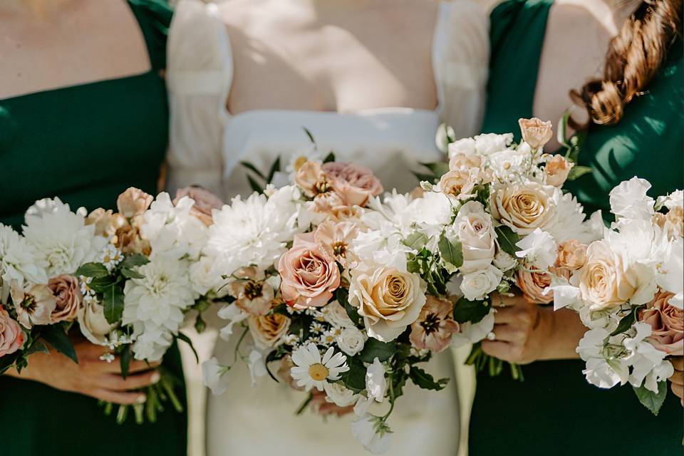 Garden style summer bouquets