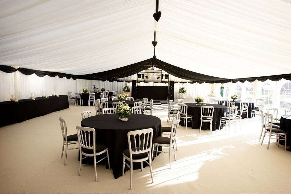 Marquee with linings