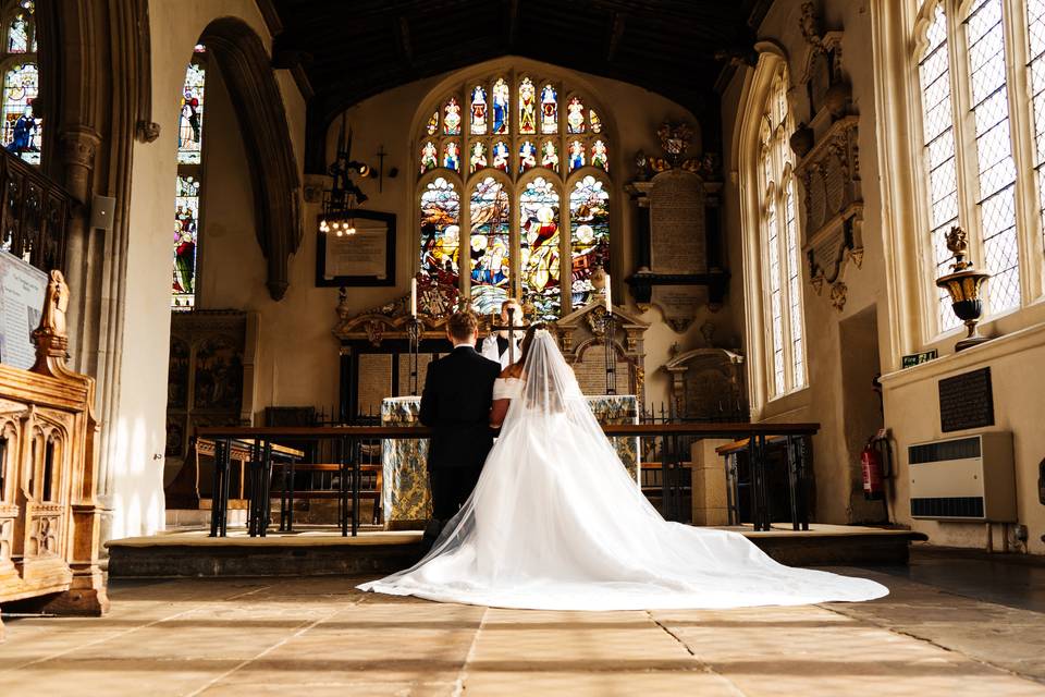 Bride and Groom in Church