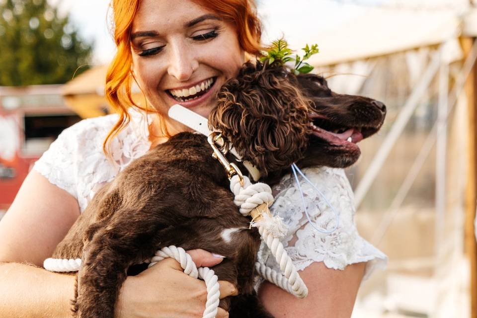 Bride & Dog