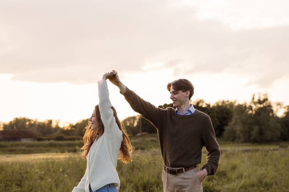 Couples Photoshoot Spinning