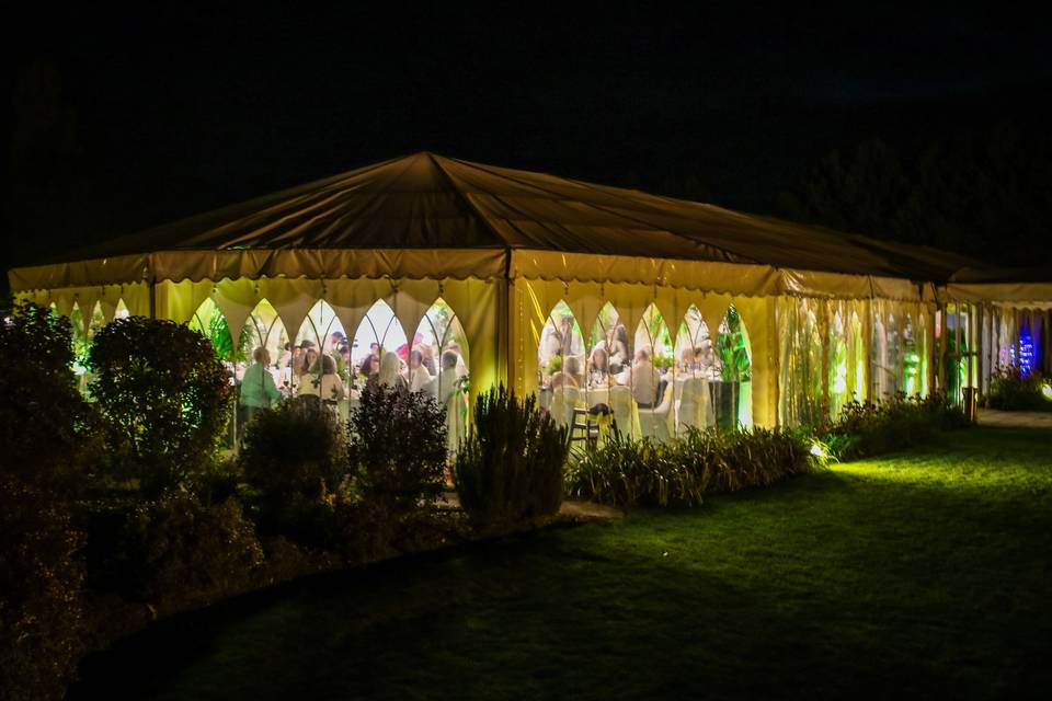 Marquee at night