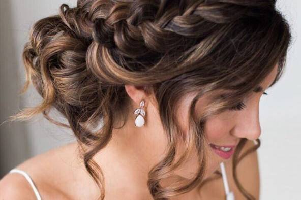 Romantic hairstyle updo