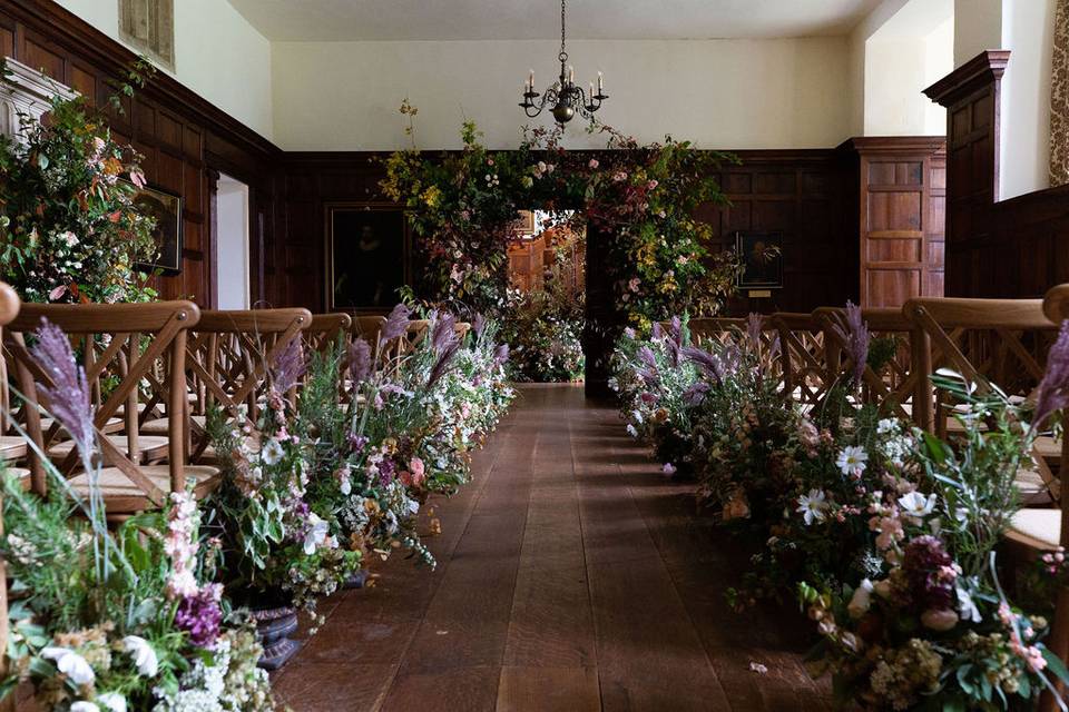 Autumnal wedding arch