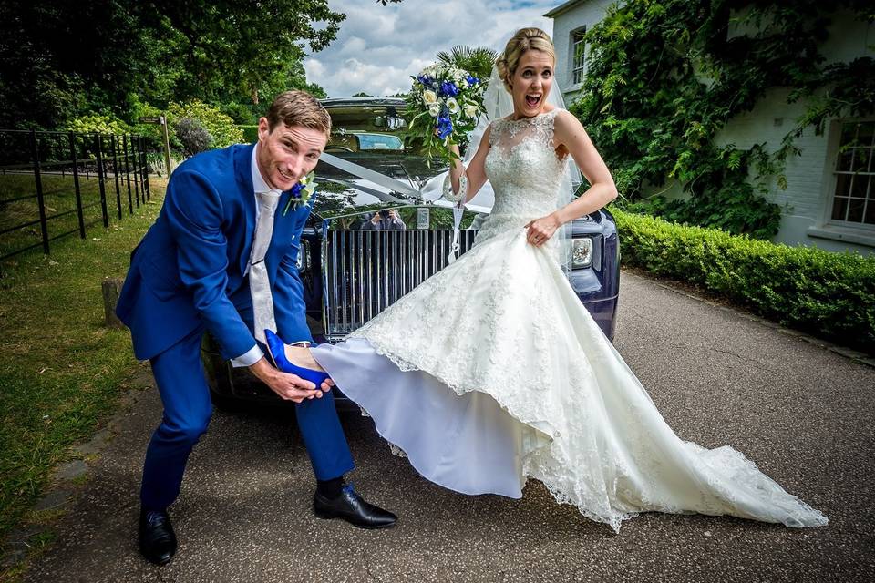 Fun Portrait of Bride and Groom