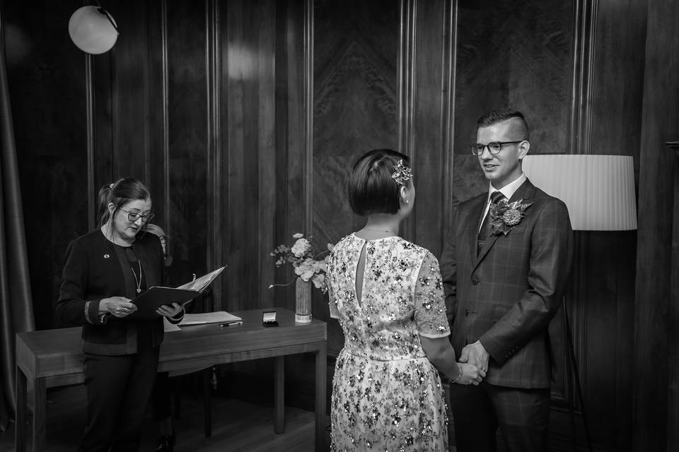 Wedding Ceremony at Old Marylebone Town Hall - Guy Milnes Photography 82