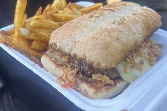 Steak & melted cheese ciabatta