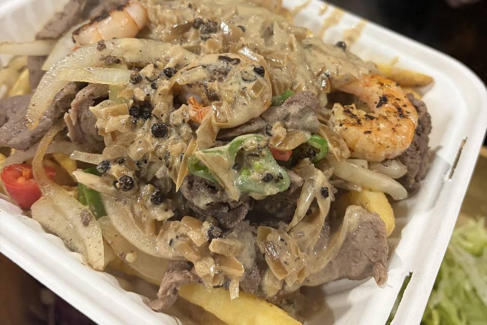 Loaded steak fries
