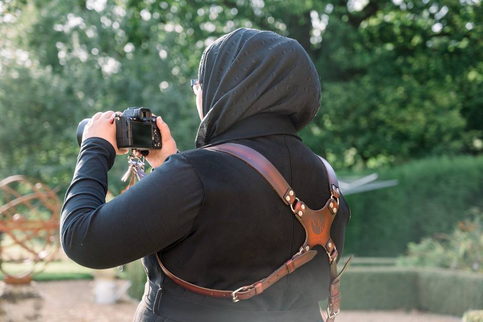 Photographer taking photograph