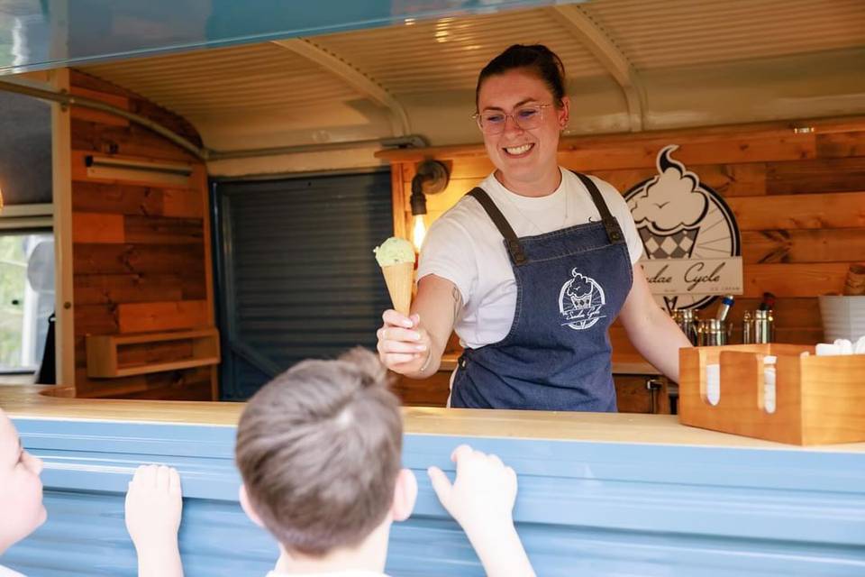 Ice Cream service with a smile