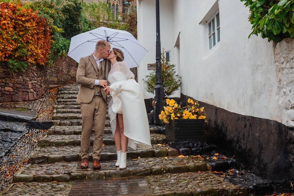 Kissing on Church Steps