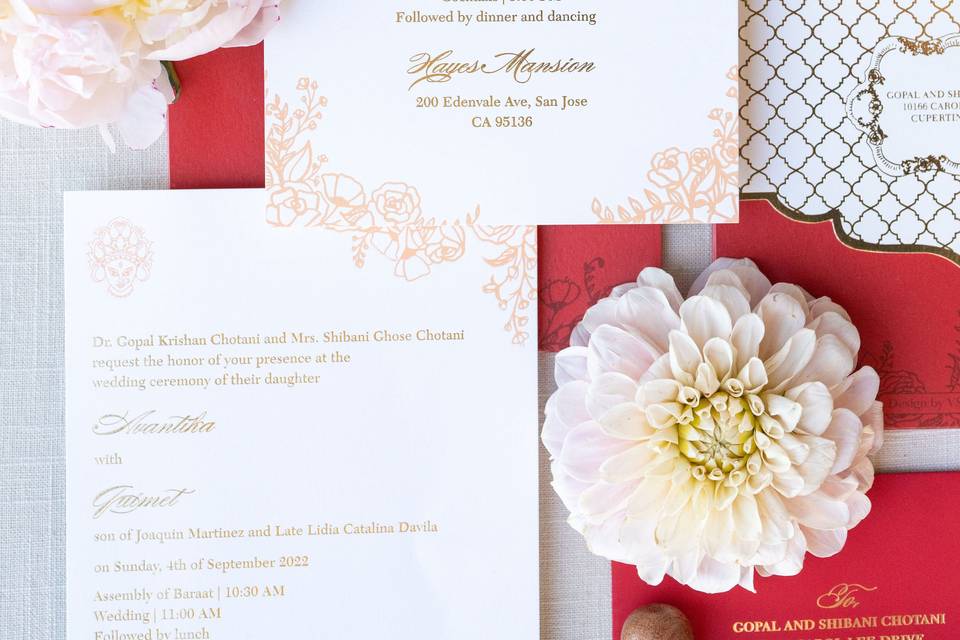 Castle wedding invitation