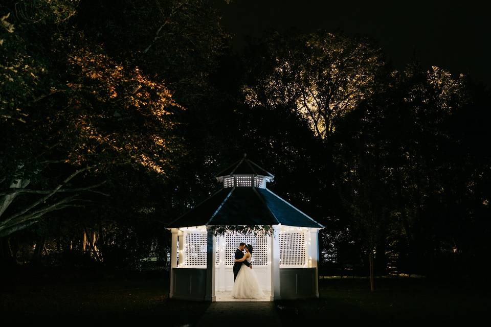 The outdoor Pavillion at Night