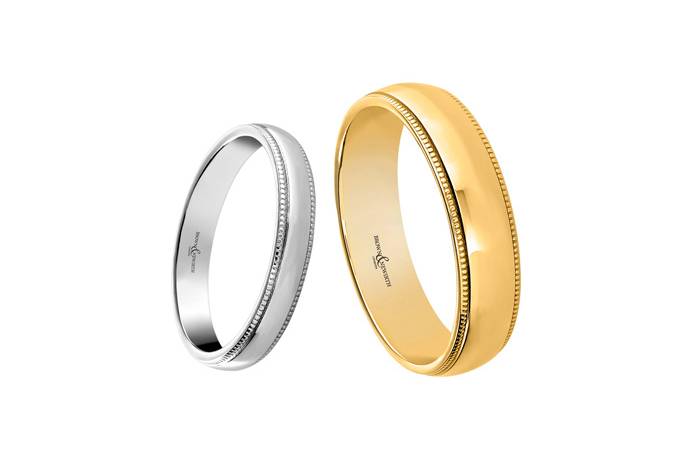 Wedding rings milgrain