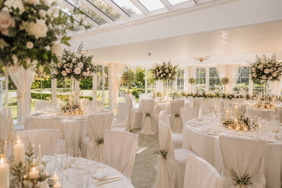 Stylish wedding breakfast