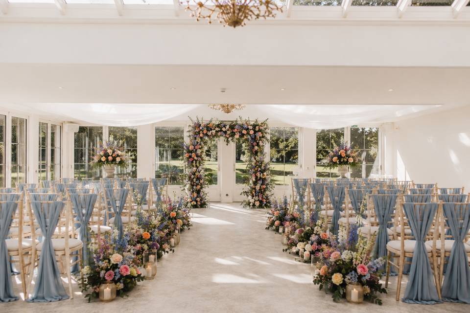 Garden room ceremony