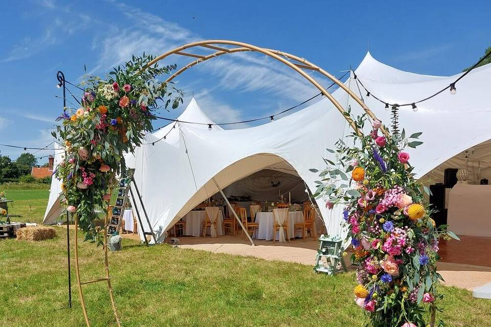 Teepee entrance arch