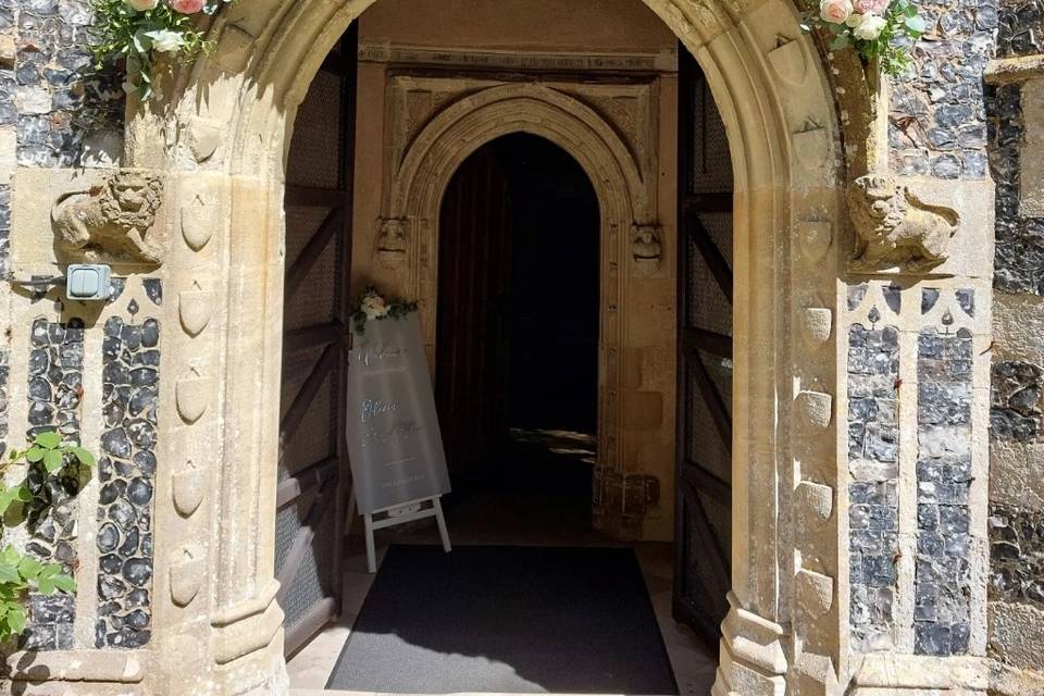 Church entrance arch