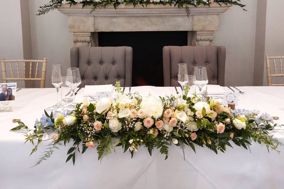 Top table and mantlepiece