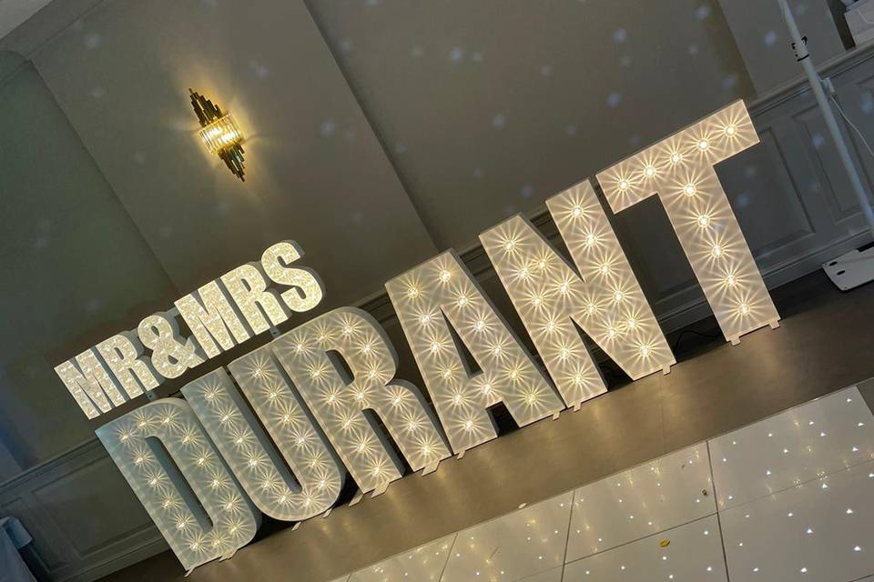 Dance Floor & Light Up Letters