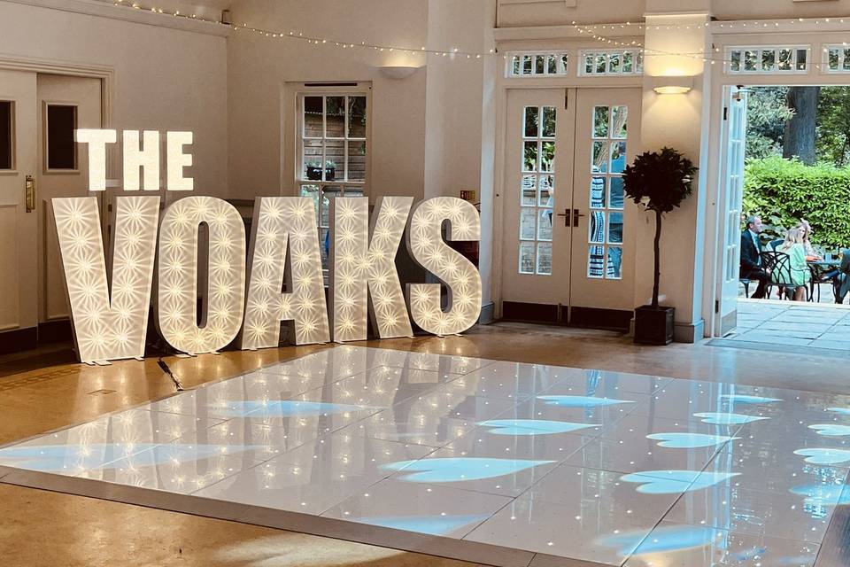 Dance Floor & Light Up Letters