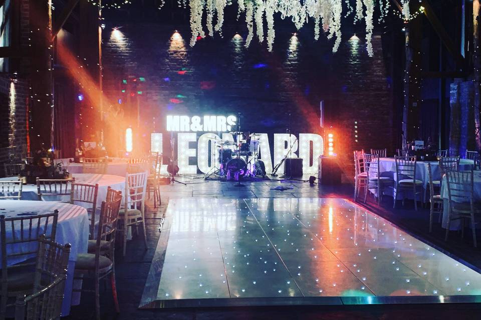 Dance Floor & Light Up Letters