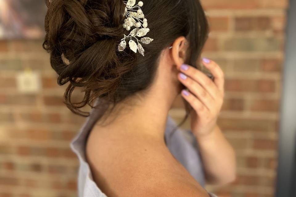 Messy high up do