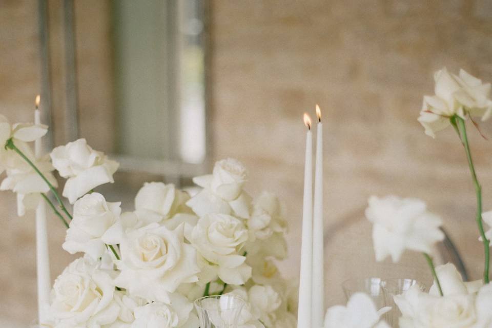 White Wedding Tablescape